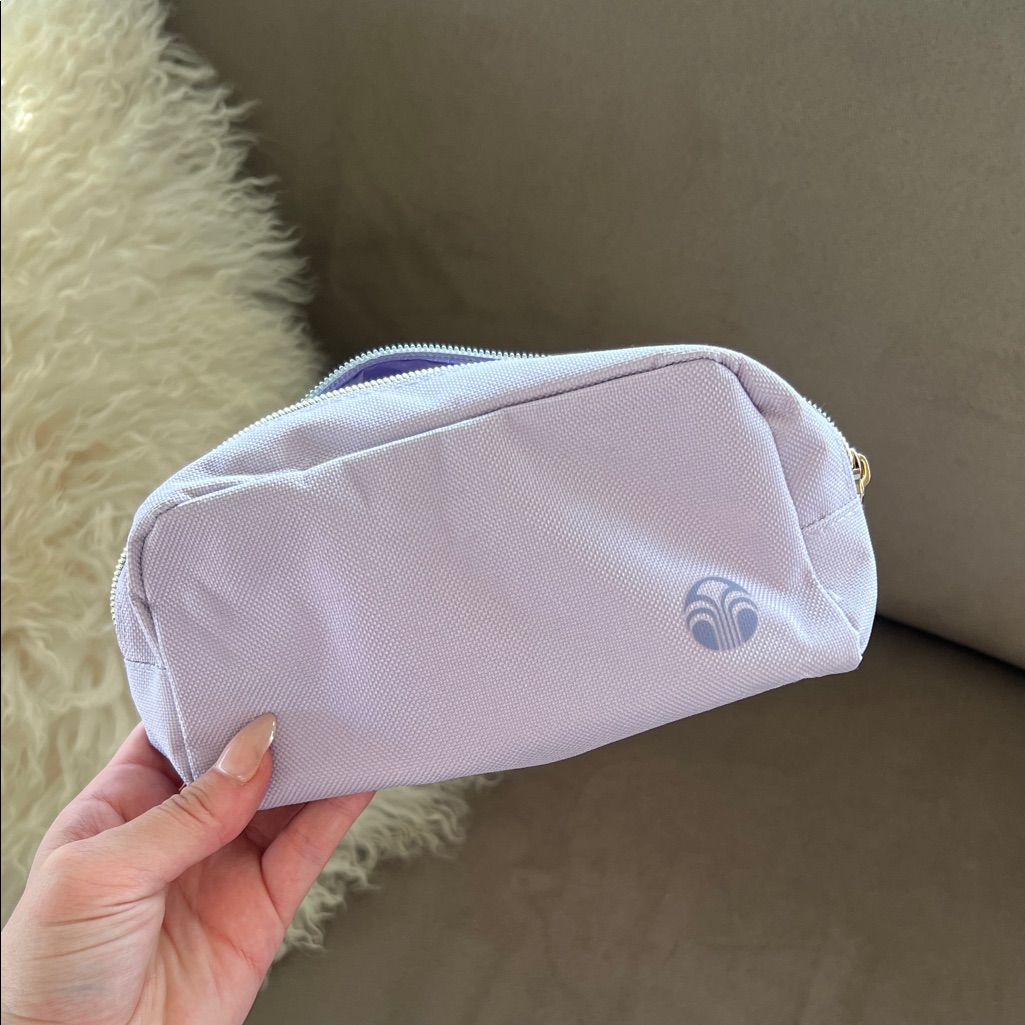 Soft Lavender Travel Cosmetic Pouch  Minimalist Makeup Case